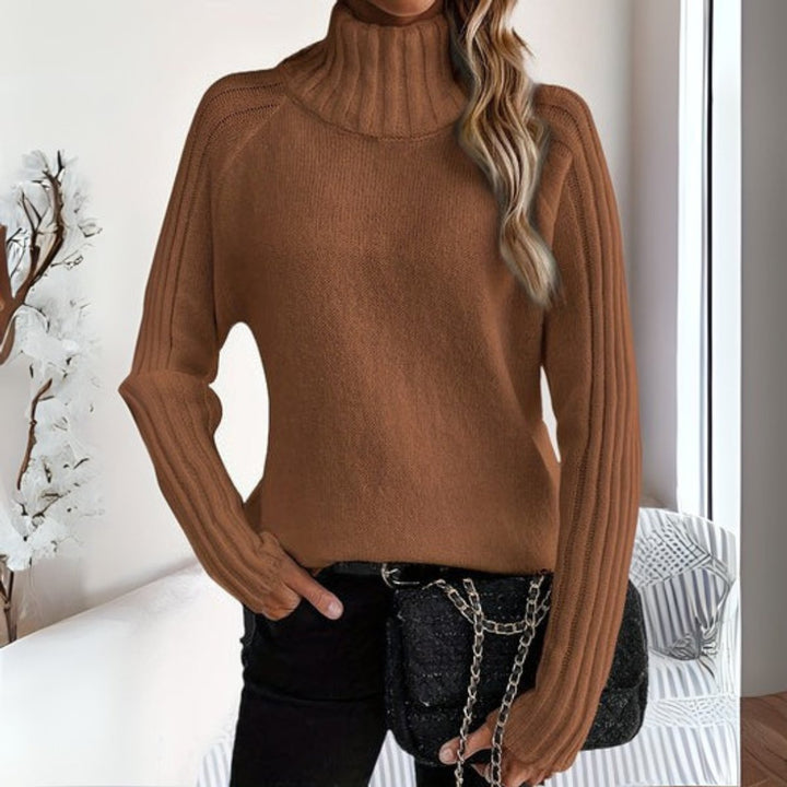 Charlotte | Women's Ribbed Knit Relaxed-Fit Turtleneck Sweater
