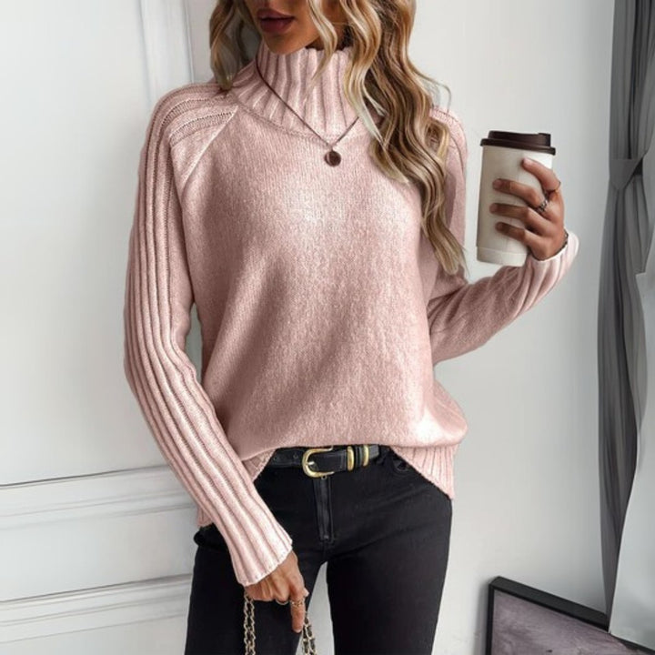Charlotte | Women's Ribbed Knit Relaxed-Fit Turtleneck Sweater