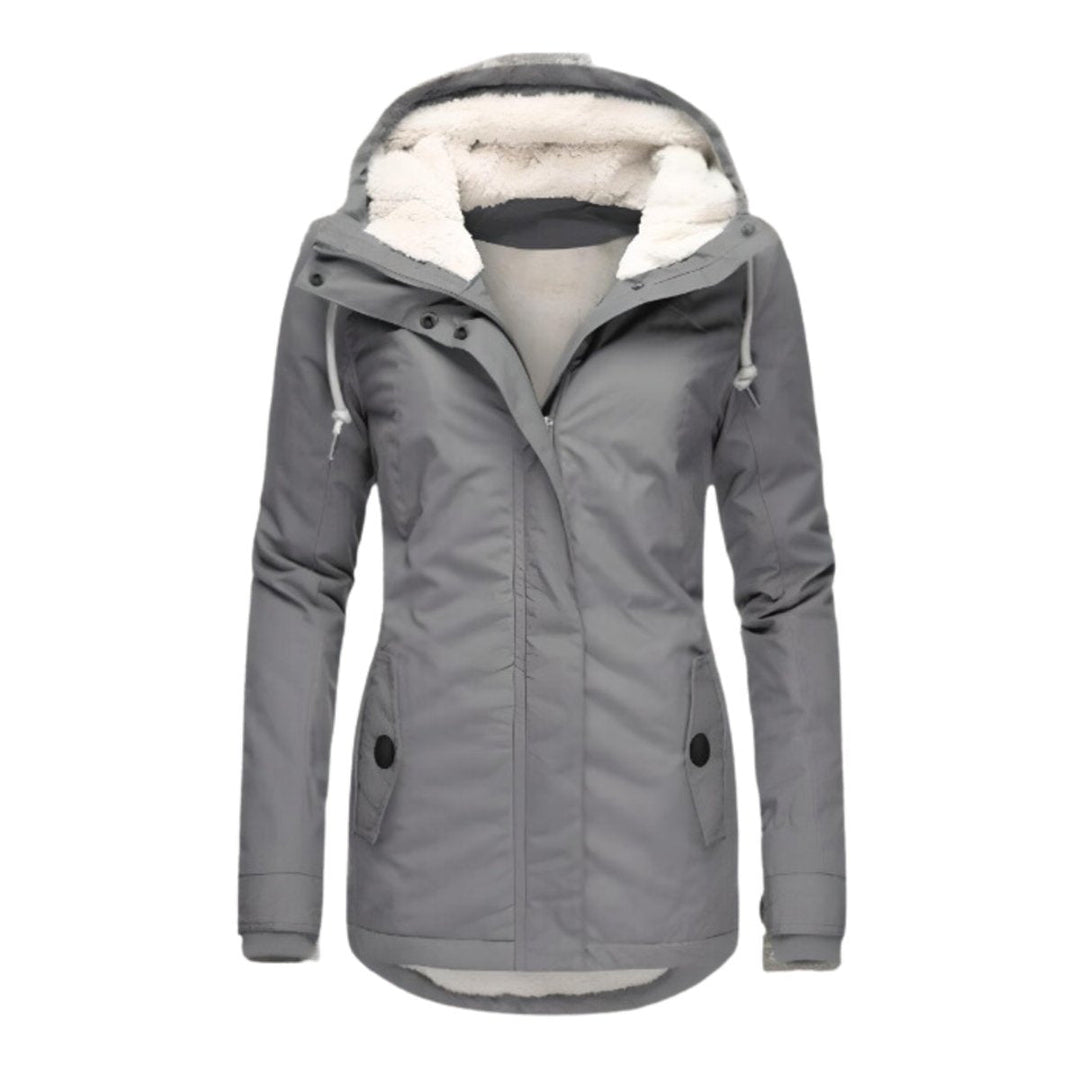 Amelia | Women's Sherpa-Lined Hooded Parka Winter Coat Slim Fit