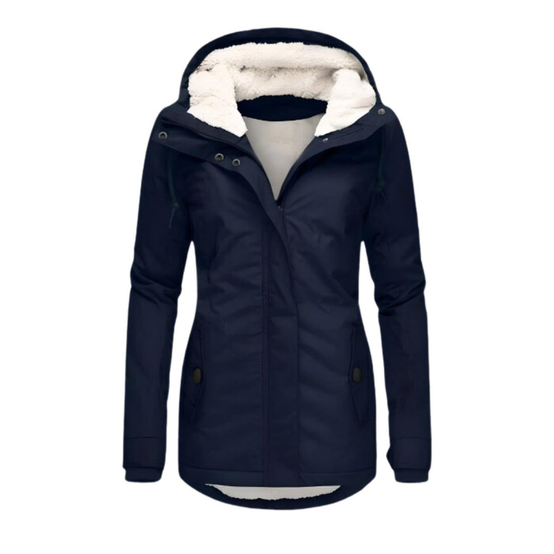 Amelia | Women's Sherpa-Lined Hooded Parka Winter Coat Slim Fit