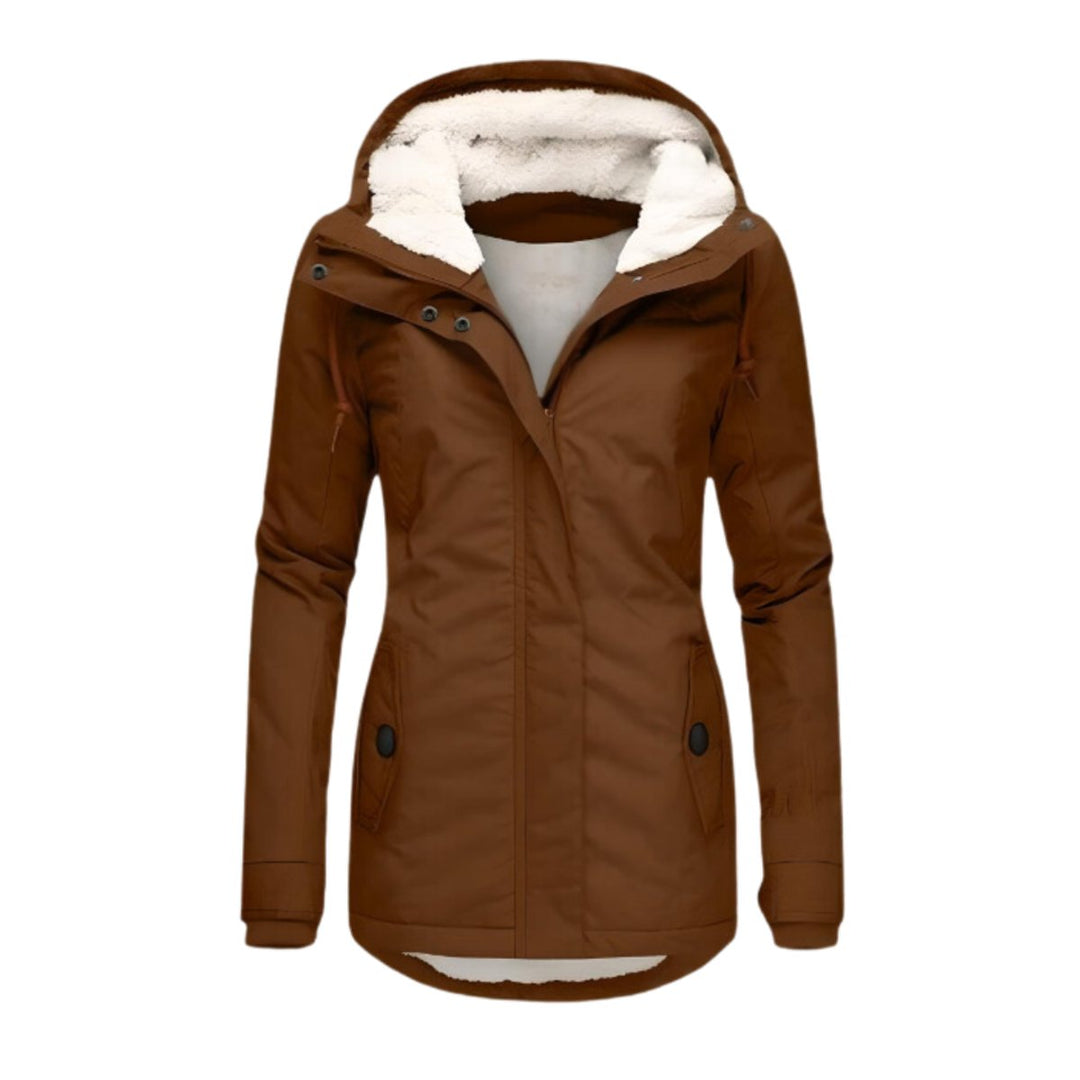 Amelia | Women's Sherpa-Lined Hooded Parka Winter Coat Slim Fit
