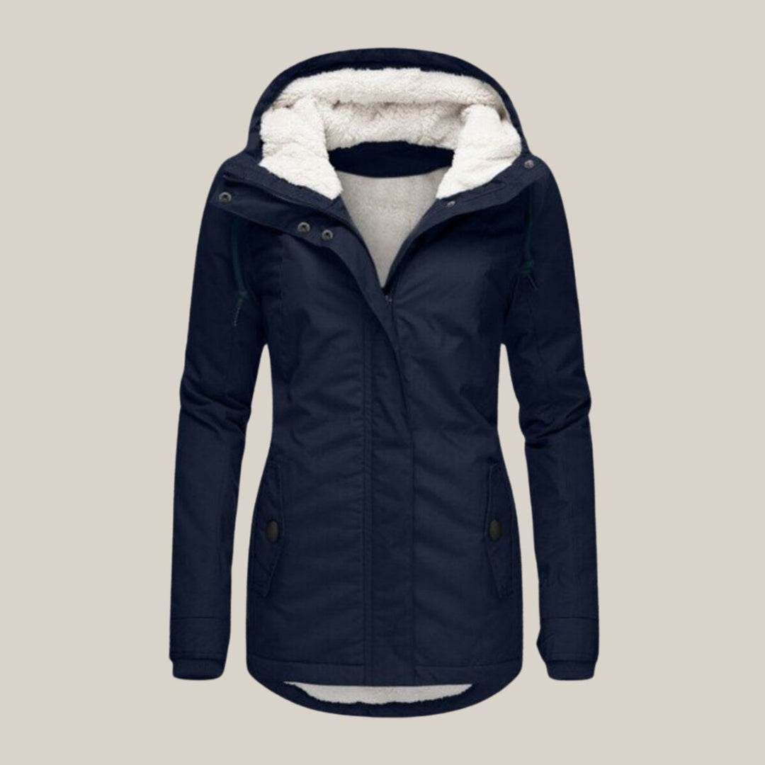 Layla | Women's Sherpa-Lined Hooded Quilted Jacket Windproof Parka