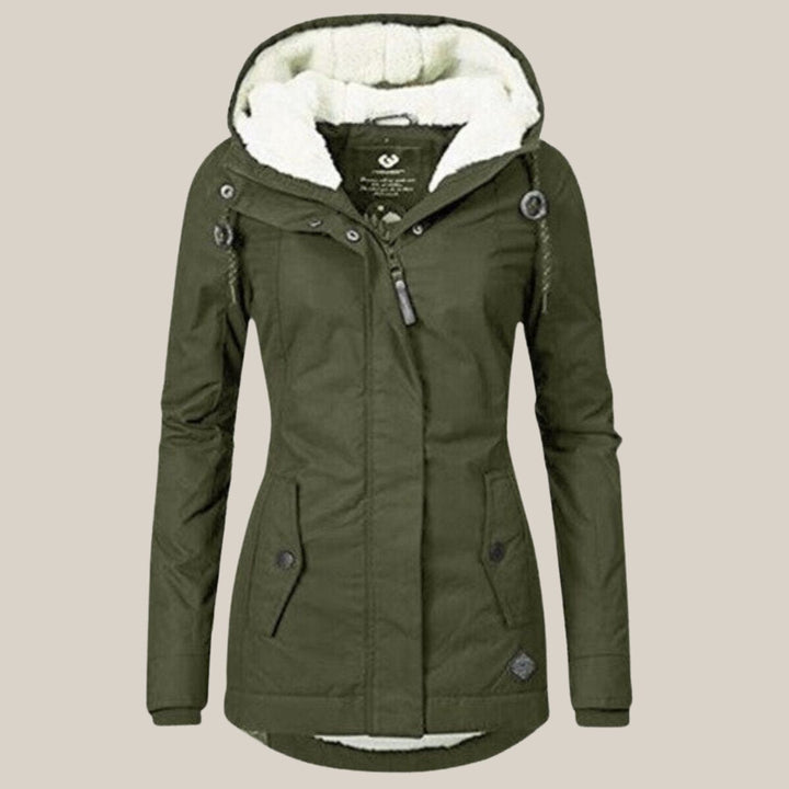 Layla | Women's Sherpa-Lined Hooded Quilted Jacket Windproof Parka
