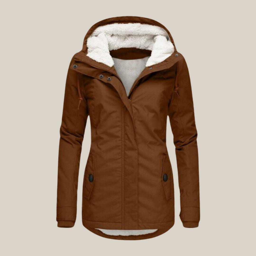 Layla | Women's Sherpa-Lined Hooded Quilted Jacket Windproof Parka
