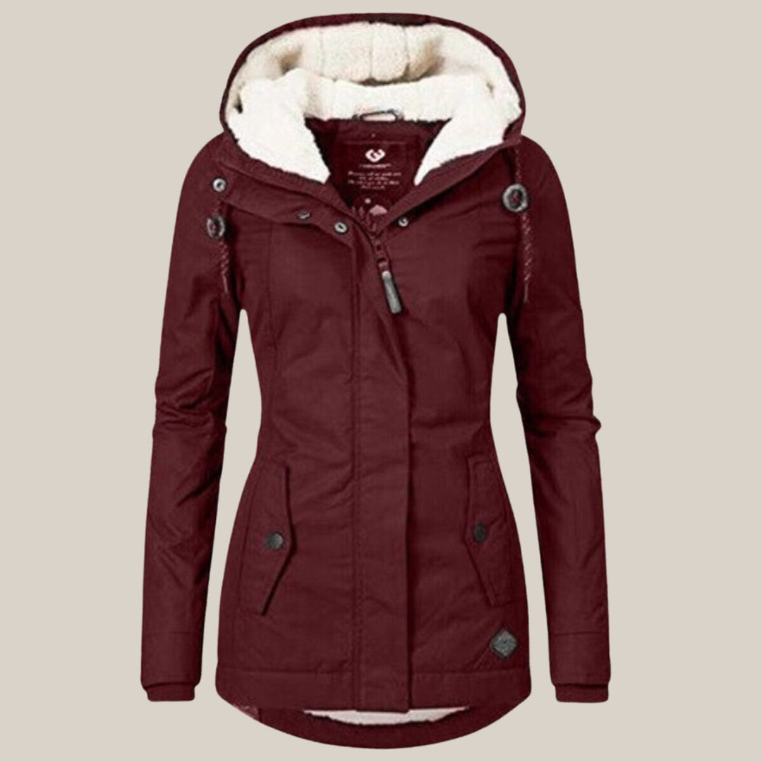 Layla | Women's Sherpa-Lined Hooded Quilted Jacket Windproof Parka