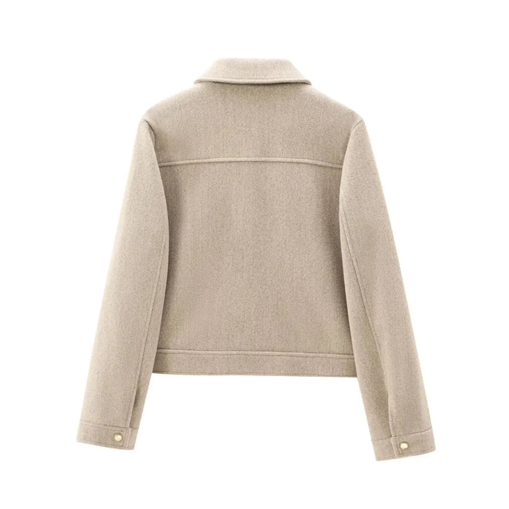 Claire | Women's Cropped Zip Up Bomber Jacket