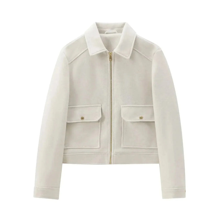 Claire | Women's Cropped Zip Up Bomber Jacket