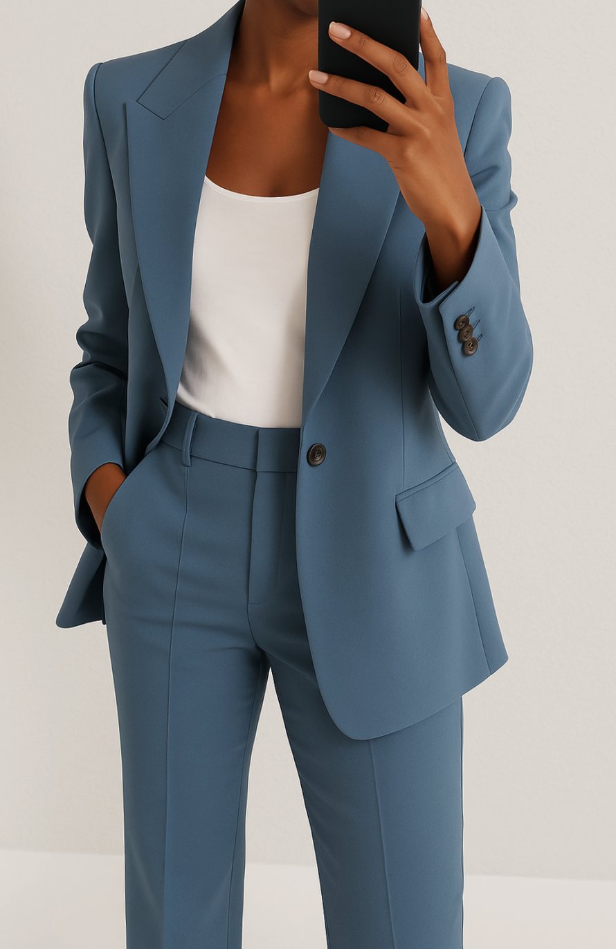 Zoey | Women's Tailored Blazer Pants Suit Set Single-Button