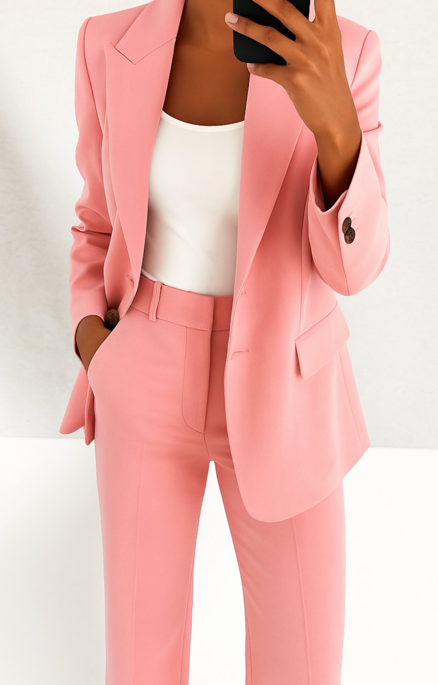 Zoey | Women's Tailored Blazer Pants Suit Set Single-Button