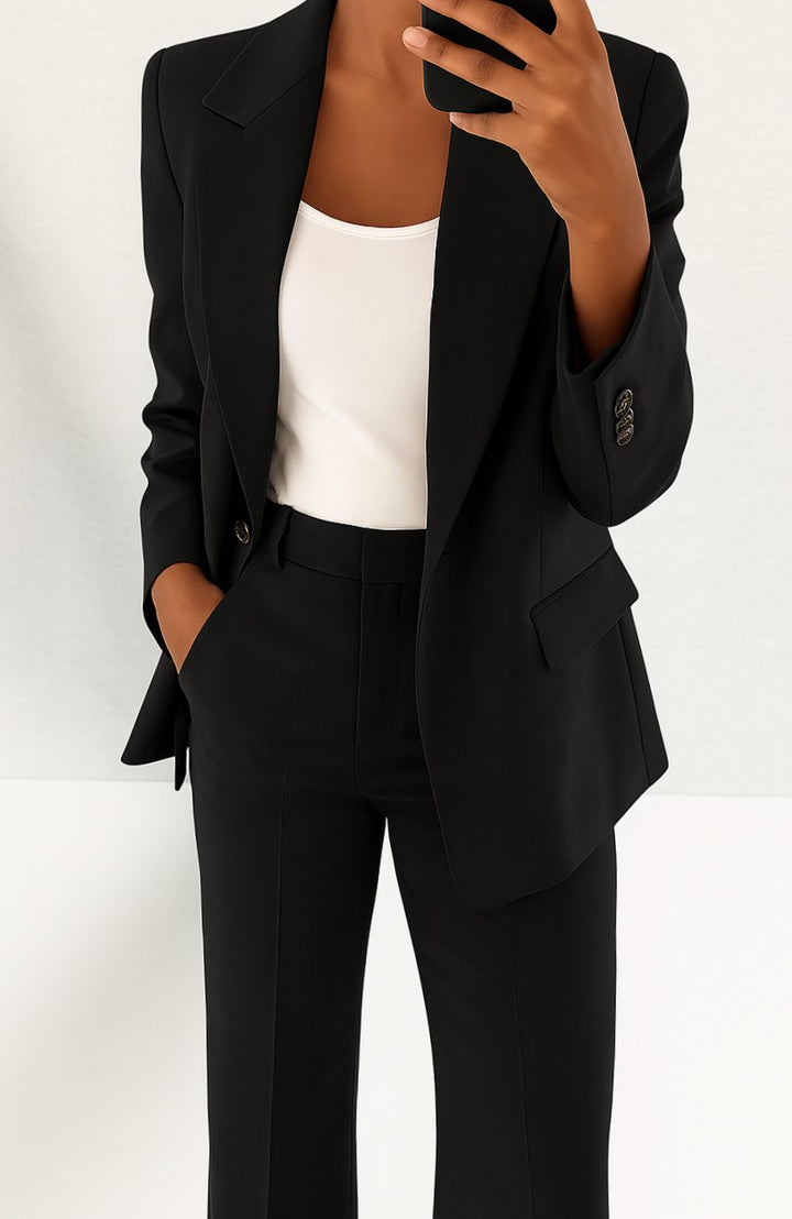 Zoey | Women's Tailored Blazer Pants Suit Set Single-Button