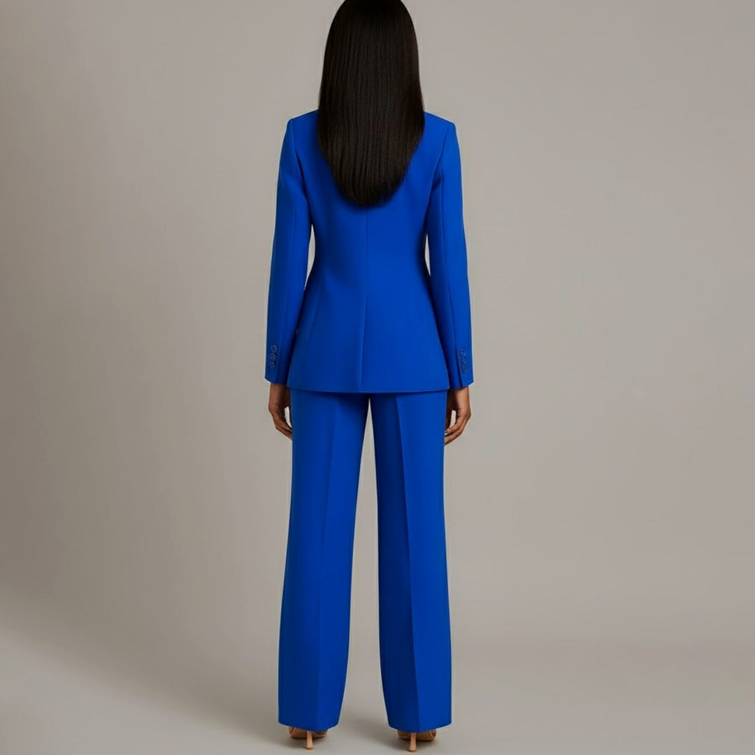 Mia | Women's Tailored Single-Button Blazer Pants Suit Set