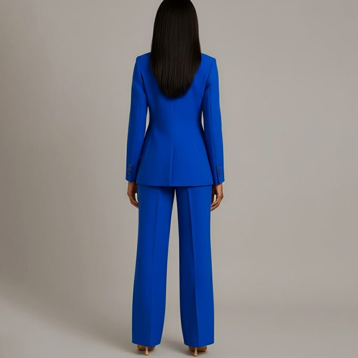 Mia | Women's Tailored Single-Button Blazer Pants Suit Set