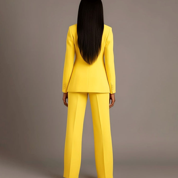 Mia | Women's Tailored Single-Button Blazer Pants Suit Set