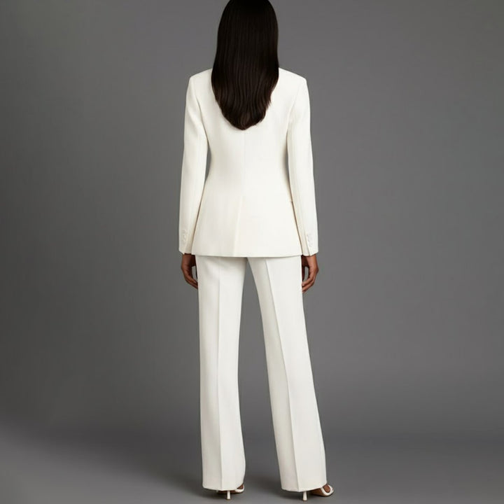 Mia | Women's Tailored Single-Button Blazer Pants Suit Set
