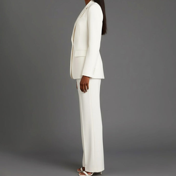 Mia | Women's Tailored Single-Button Blazer Pants Suit Set
