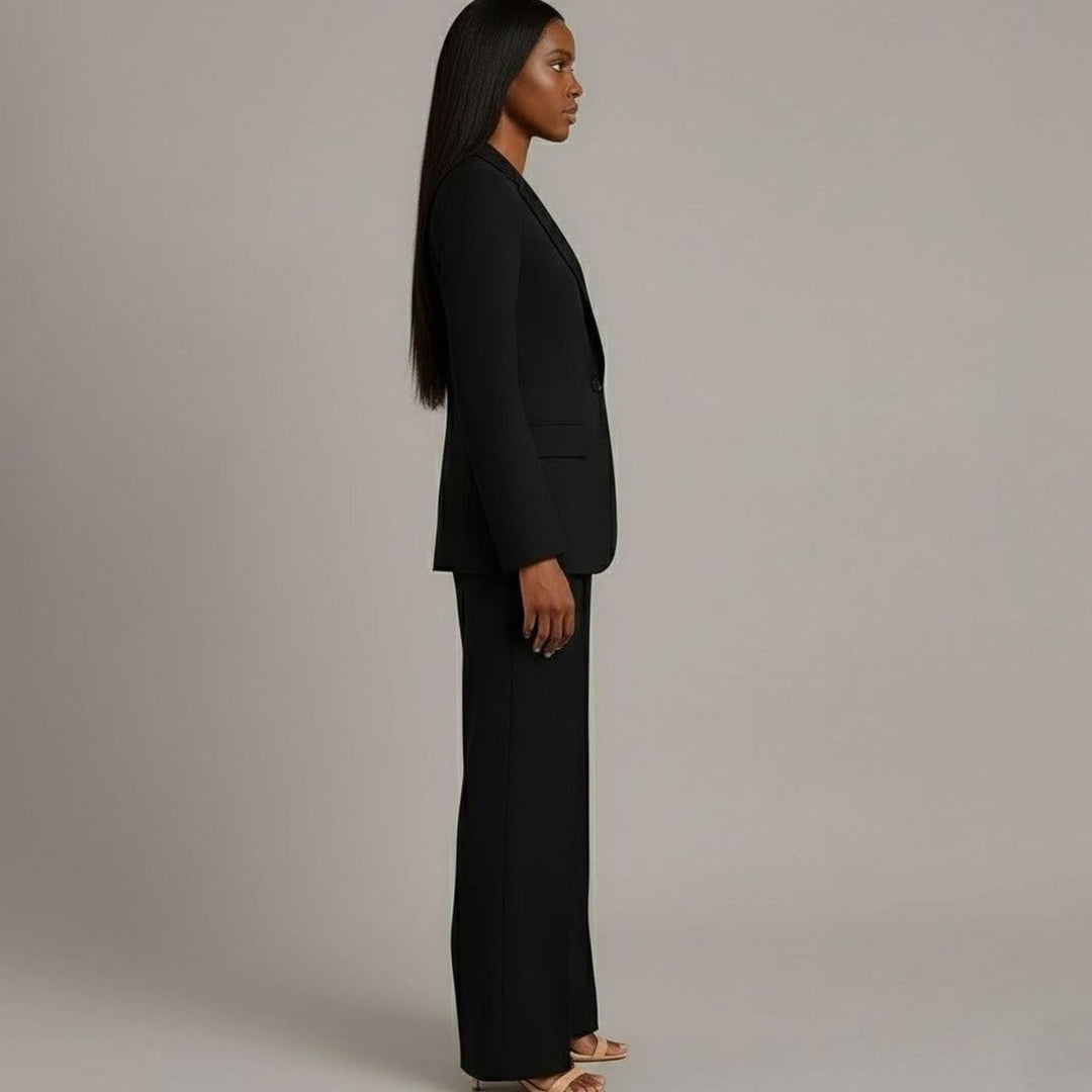 Mia | Women's Tailored Single-Button Blazer Pants Suit Set