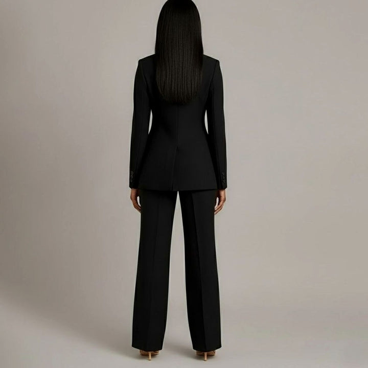 Mia | Women's Tailored Single-Button Blazer Pants Suit Set