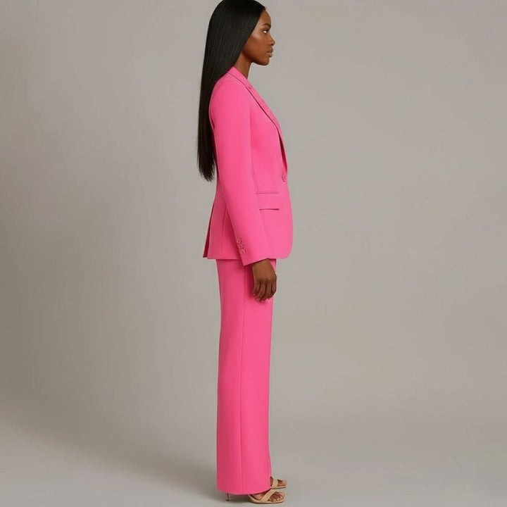 Mia | Women's Tailored Single-Button Blazer Pants Suit Set