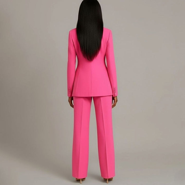 Mia | Women's Tailored Single-Button Blazer Pants Suit Set