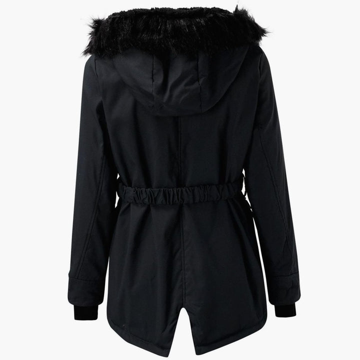 Mia | Women's Thick Faux-Fur-Hood Drawstring-Waist Parka Coat