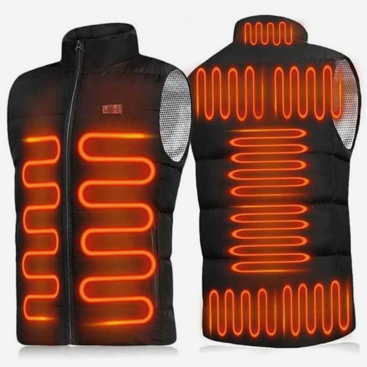 Sophia | Women's Unisex Electric Heated Puffer Vest 9-Zone Warming