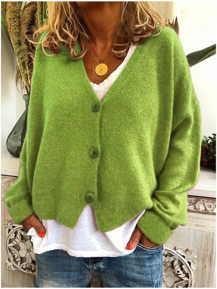 Nora | Women's V-Neck Button-Front Soft Knit Cardigan
