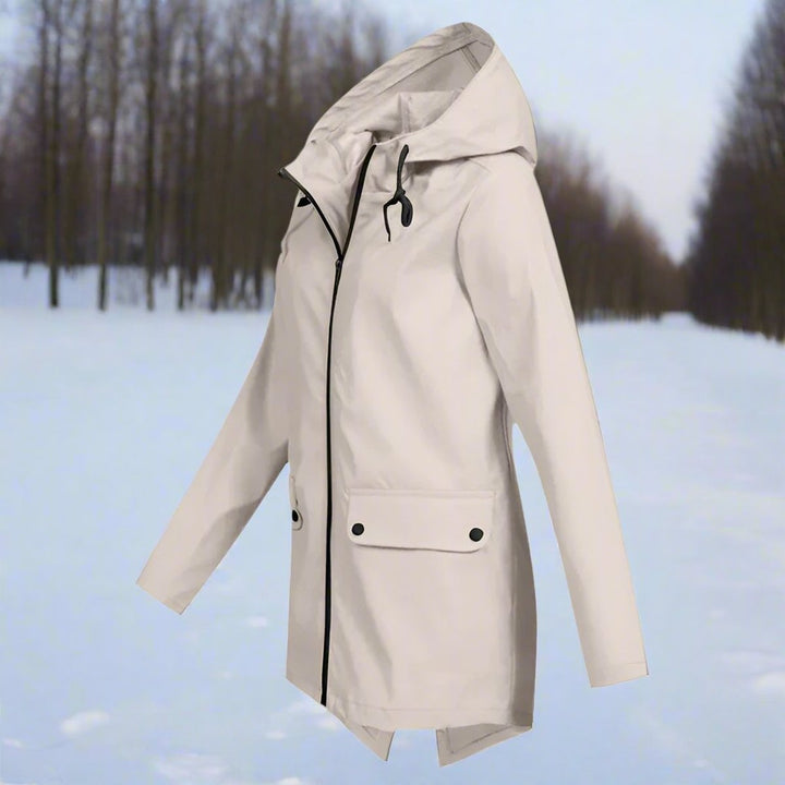 Hannah | Women's Waterproof Hooded Zip-Up Rain Jacket Adjustable Cuffs