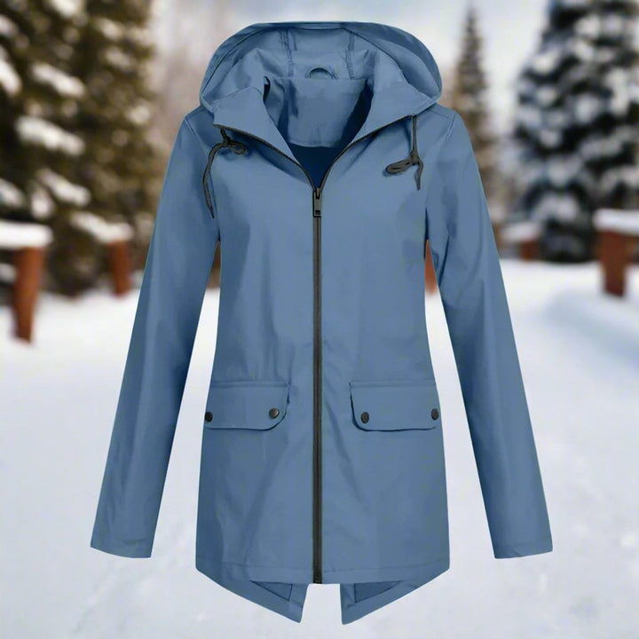 Hannah | Women's Waterproof Hooded Zip-Up Rain Jacket Adjustable Cuffs
