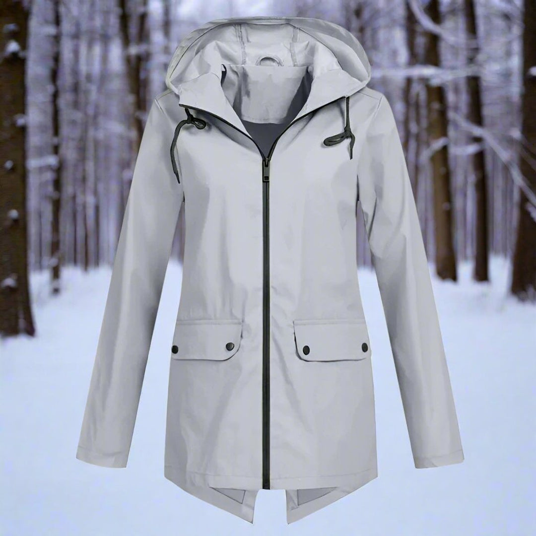 Hannah | Women's Waterproof Hooded Zip-Up Rain Jacket Adjustable Cuffs