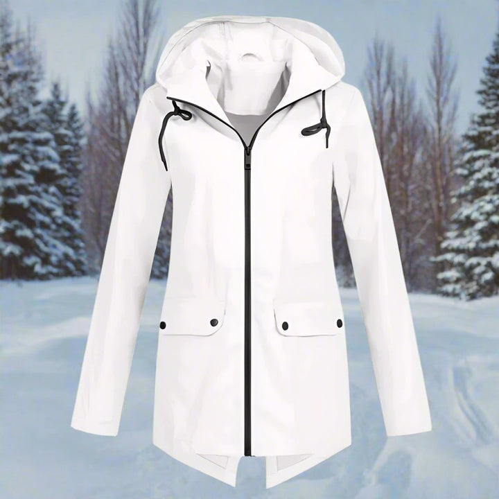 Hannah | Women's Waterproof Hooded Zip-Up Rain Jacket Adjustable Cuffs