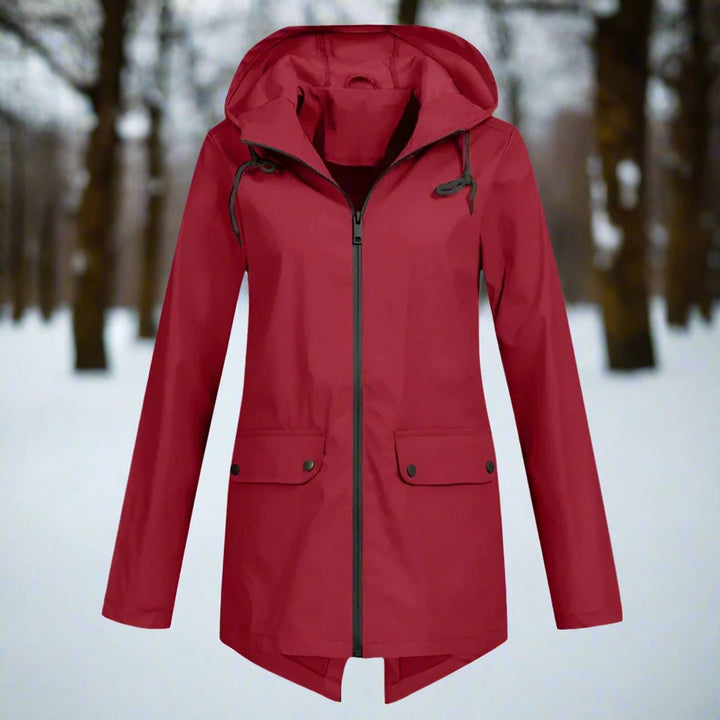Hannah | Women's Waterproof Hooded Zip-Up Rain Jacket Adjustable Cuffs