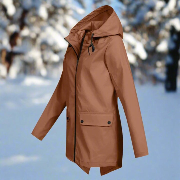 Hannah | Women's Waterproof Hooded Zip-Up Rain Jacket Adjustable Cuffs