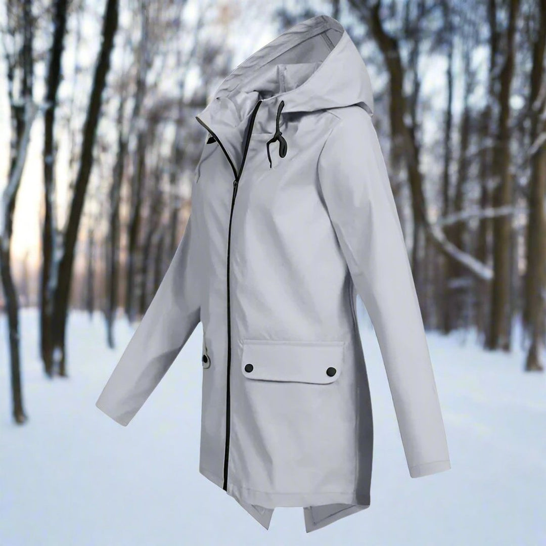 Hannah | Women's Waterproof Hooded Zip-Up Rain Jacket Adjustable Cuffs