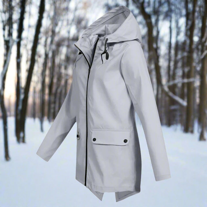 Hannah | Women's Waterproof Hooded Zip-Up Rain Jacket Adjustable Cuffs