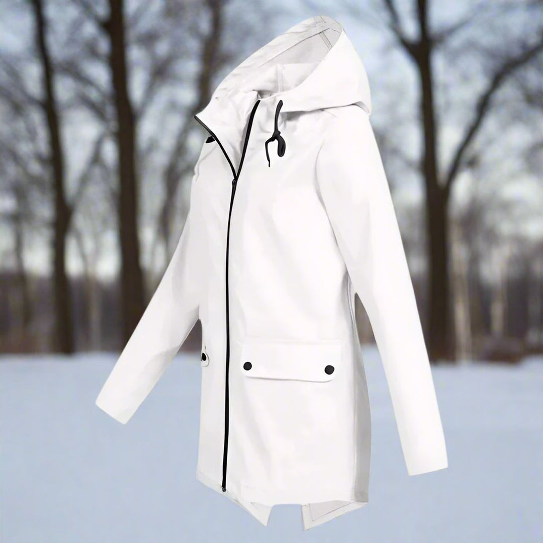 Hannah | Women's Waterproof Hooded Zip-Up Rain Jacket Adjustable Cuffs