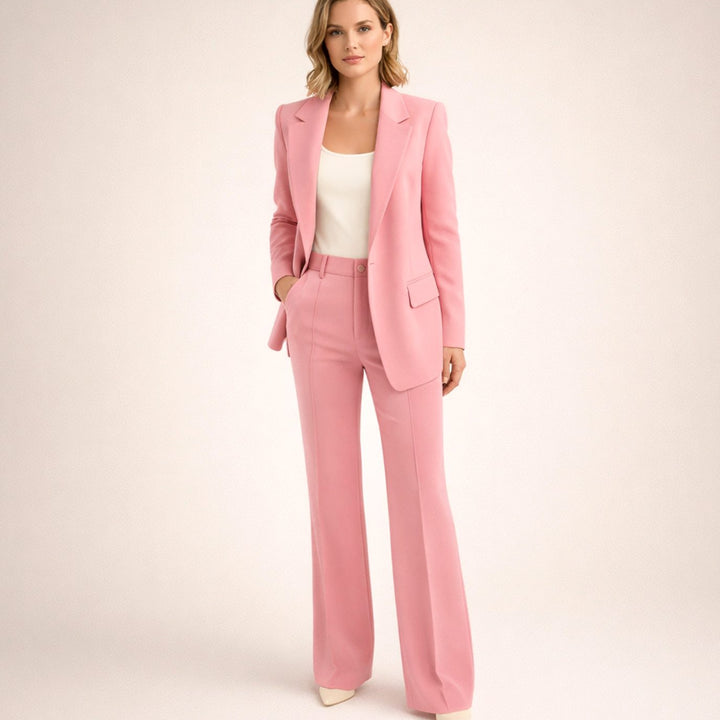 Hannah | Women's Wide-Leg Flare Blazer Two-Piece Suit Set