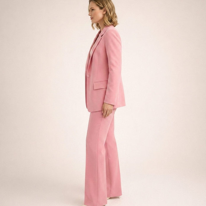 Hannah | Women's Wide-Leg Flare Blazer Two-Piece Suit Set