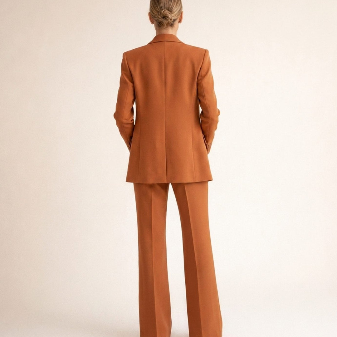Hannah | Women's Wide-Leg Flare Blazer Two-Piece Suit Set