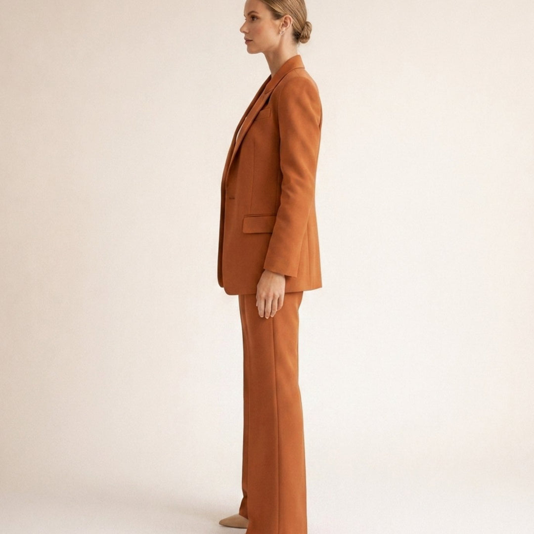 Hannah | Women's Wide-Leg Flare Blazer Two-Piece Suit Set