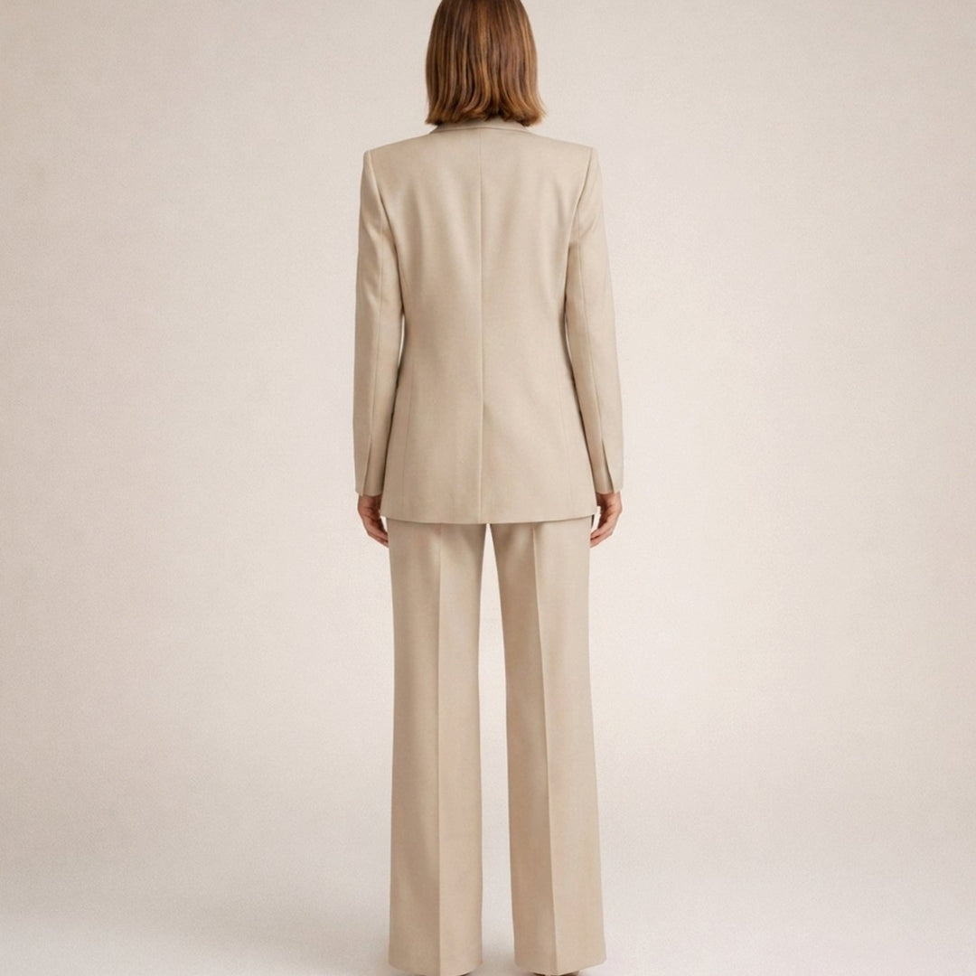 Hannah | Women's Wide-Leg Flare Blazer Two-Piece Suit Set