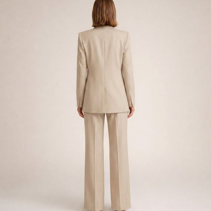 Hannah | Women's Wide-Leg Flare Blazer Two-Piece Suit Set