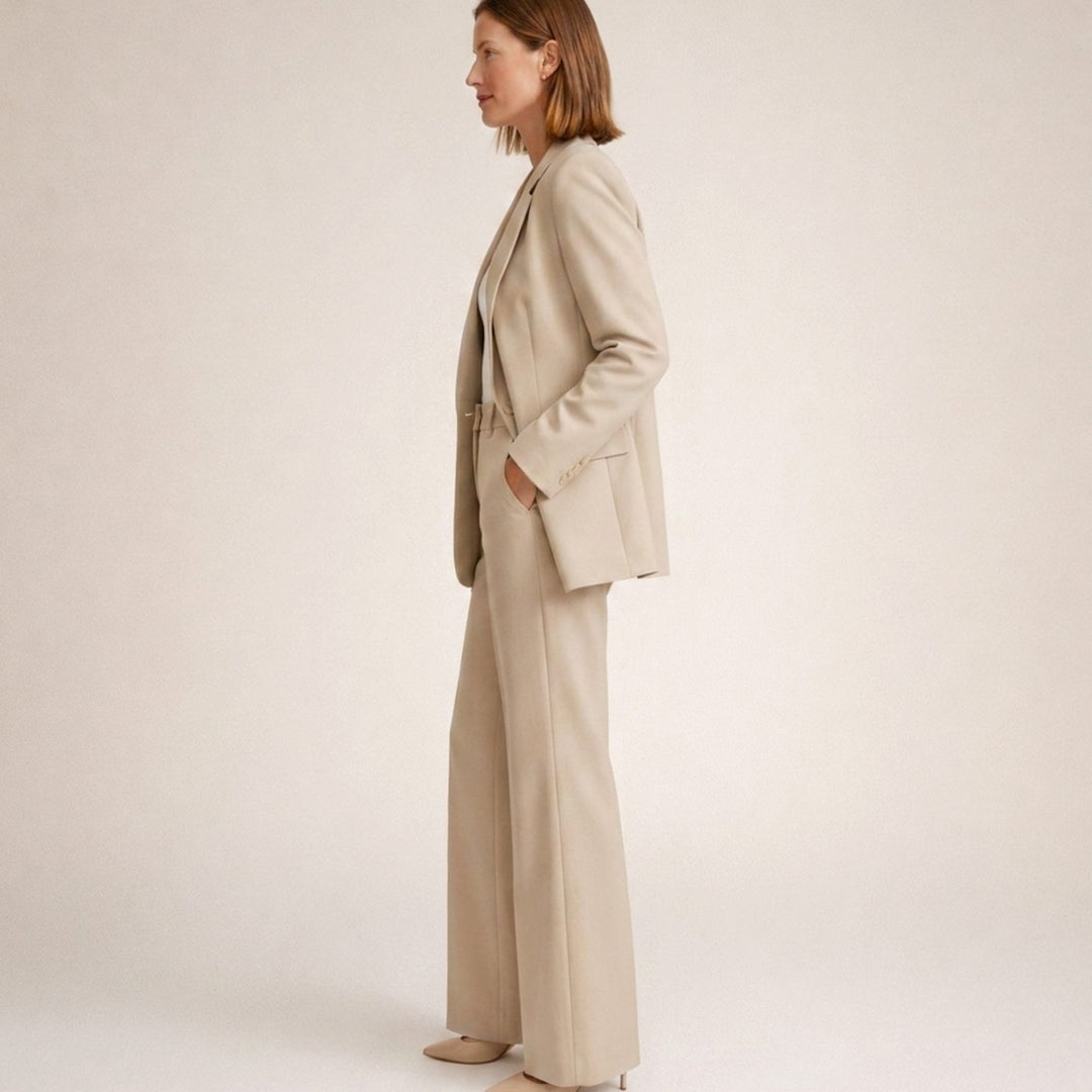Hannah | Women's Wide-Leg Flare Blazer Two-Piece Suit Set