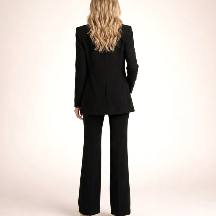 Hannah | Women's Wide-Leg Flare Blazer Two-Piece Suit Set