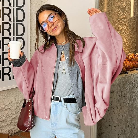Ariana | Women's Oversized Cropped Bomber Jacket