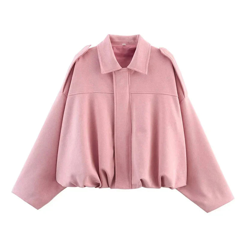 Ariana | Women's Oversized Cropped Bomber Jacket