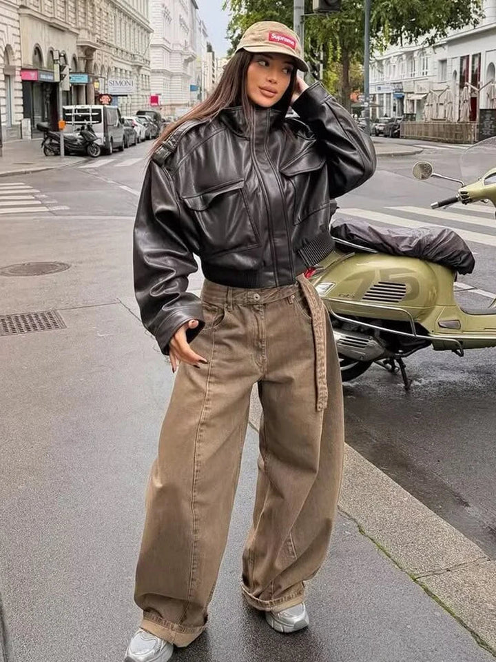 Lauren | Women's Zip Up Biker Style Jacket