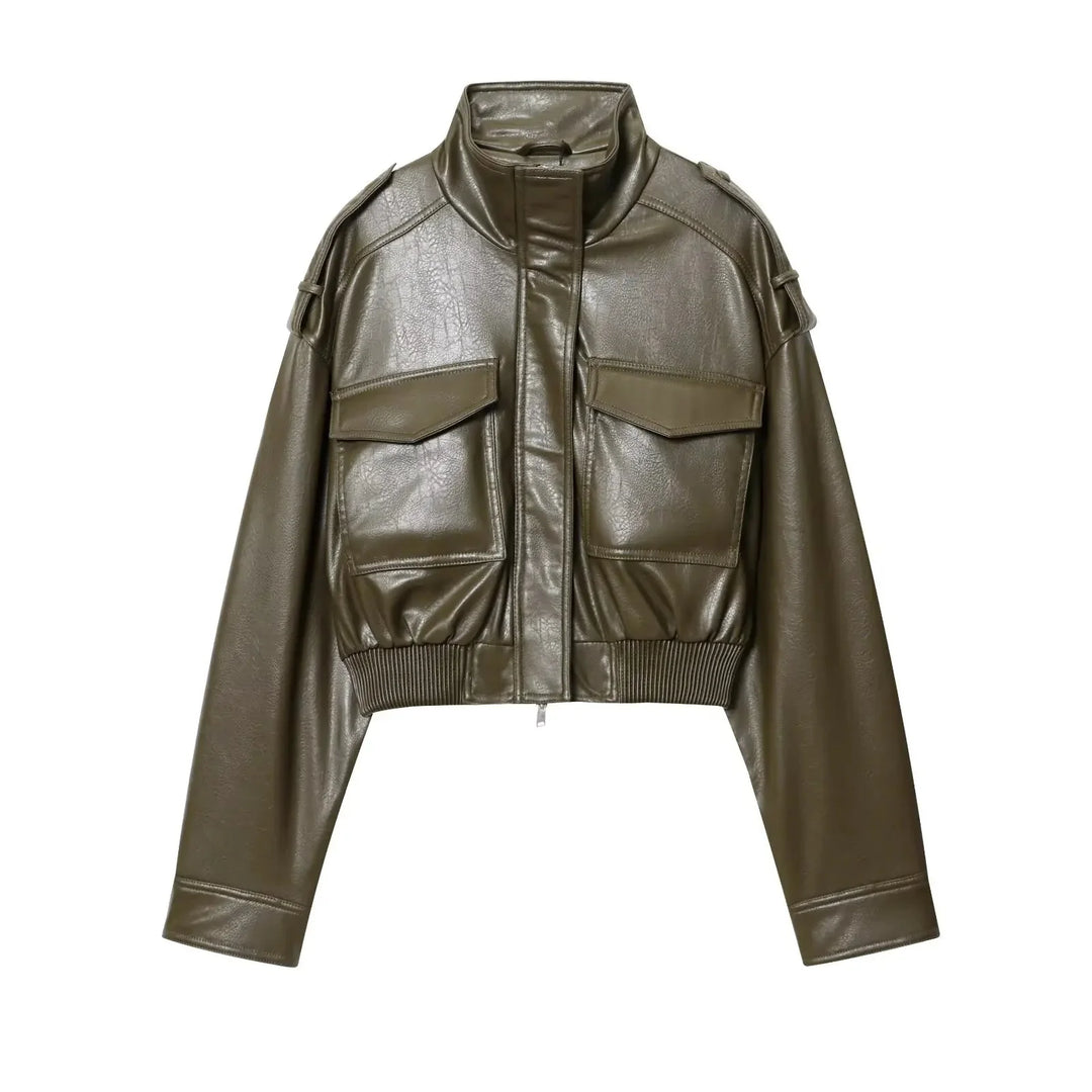 Lauren | Women's Zip Up Biker Style Jacket