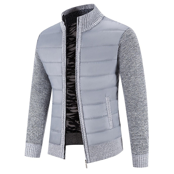 Chester | Zip-Front Stand Collar Cardigan