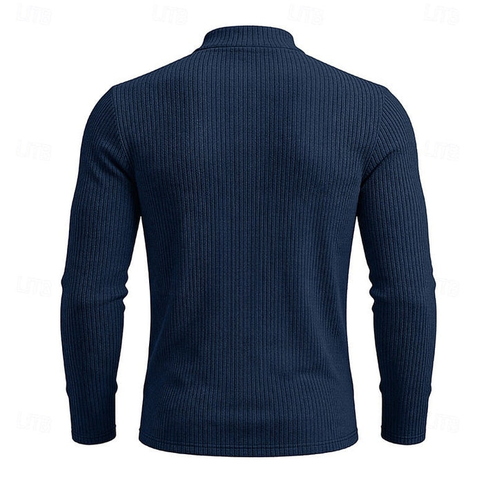 Callahan | Ribbed Mock-Neck Top